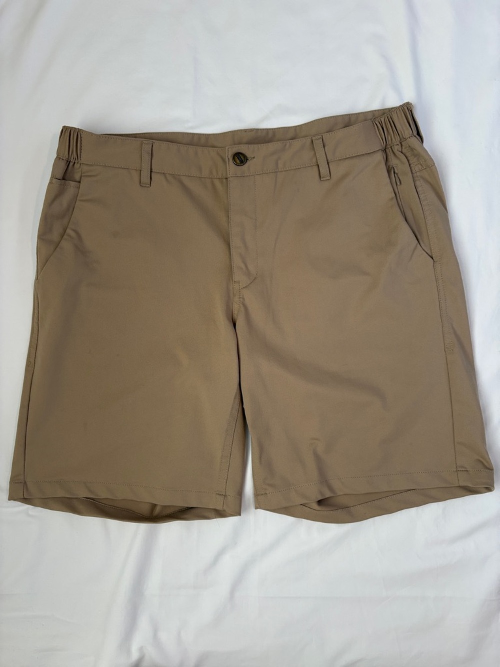 Barbell Apparel Anything Shorts Tan Men’s Size 36 Athletic Fit 4-Way Stretch